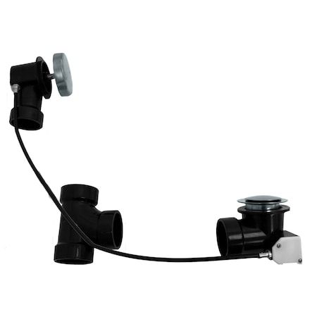 Westbrass Sch. 40 ABS 27" Cable Drive Bath Waste in Polished Chrome D50A27-26